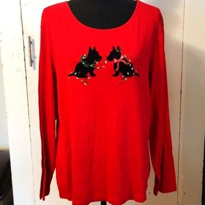 Karen Scott Christmas Top